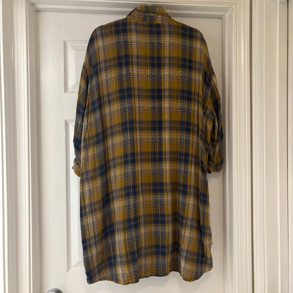 CP Shades Cora Double Cotton Gauze Plaid Shirt Dress L - Picture 7 of 7